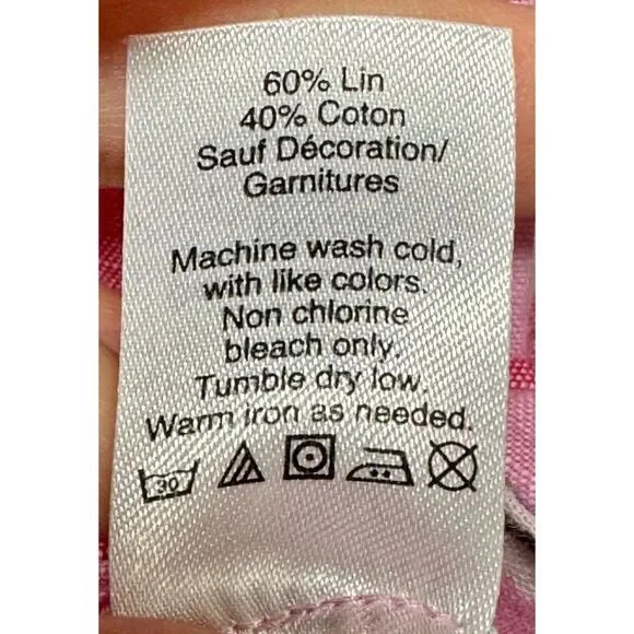 J. CREW FACTORY Pink/White/Navy Striped Tassel Tie Tassel Hem Cover-Up, Sz S - Picture 12 of 12